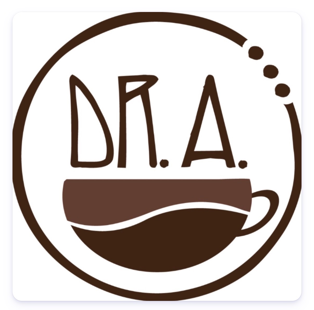 Dr. A. coffee cup logo